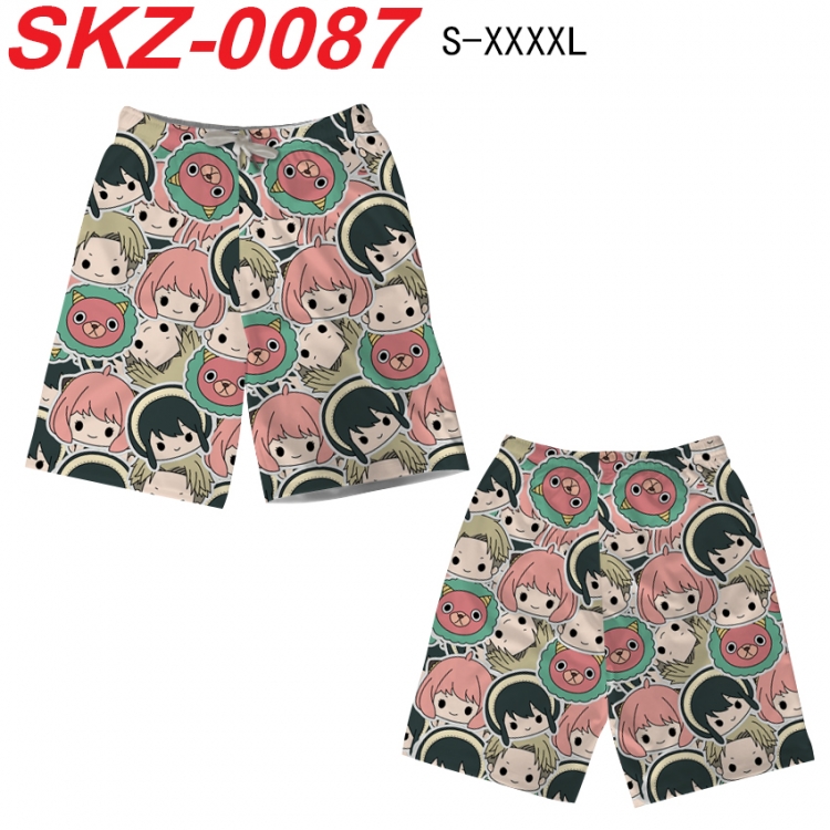 SPY×FAMILY Anime full-color digital printed beach shorts from S to 4XL SKZ-0087