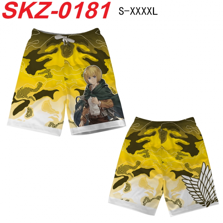 Shingeki no Kyojin Anime full-color digital printed beach shorts from S to 4XL SKZ-0181