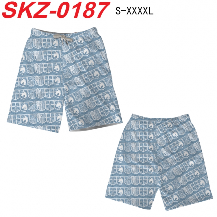 Shingeki no Kyojin Anime full-color digital printed beach shorts from S to 4XL SKZ-0187