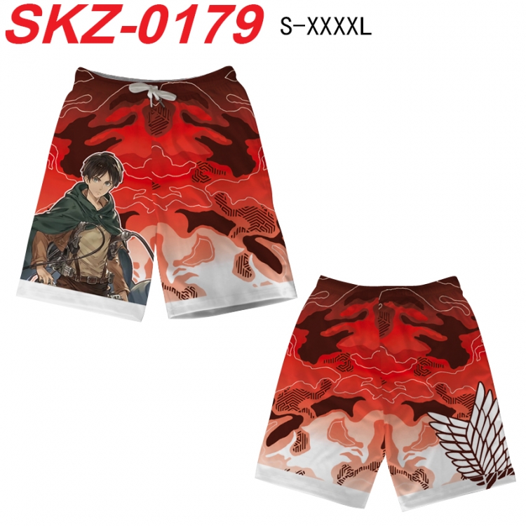 Shingeki no Kyojin Anime full-color digital printed beach shorts from S to 4XL SKZ-0179