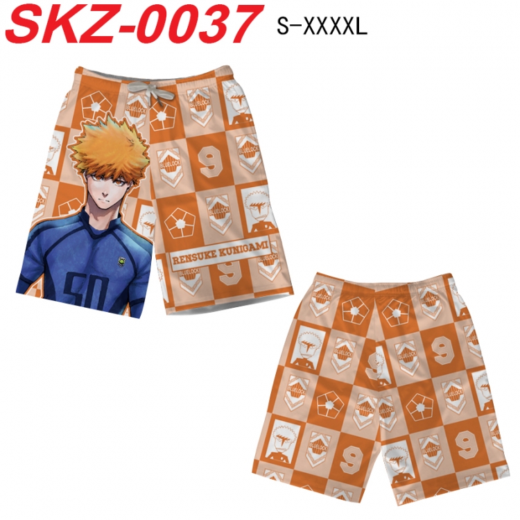 BLUE LOCK Anime full-color digital printed beach shorts from S to 4XL SKZ-0037