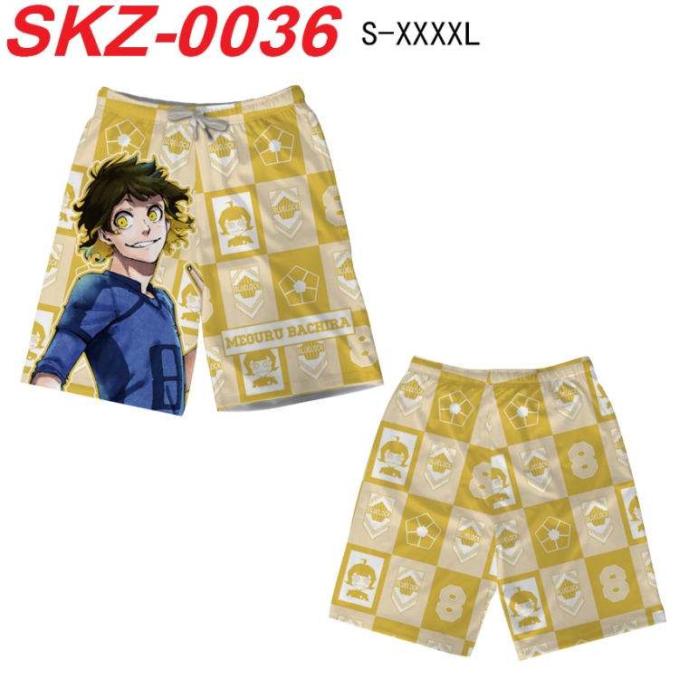BLUE LOCK Anime full-color digital printed beach shorts from S to 4XL  SKZ-0036