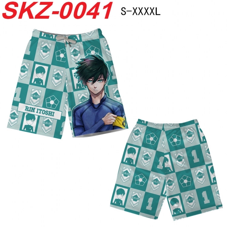 BLUE LOCK Anime full-color digital printed beach shorts from S to 4XL SKZ-0041