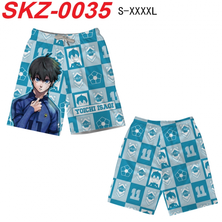 BLUE LOCK Anime full-color digital printed beach shorts from S to 4XL  SKZ-0035