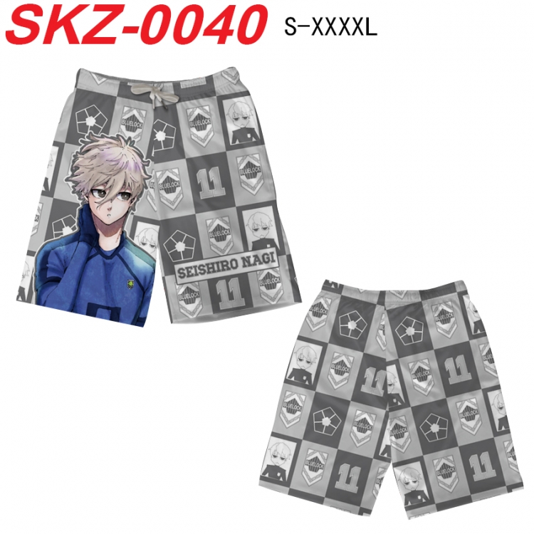 BLUE LOCK Anime full-color digital printed beach shorts from S to 4XL SKZ-0040