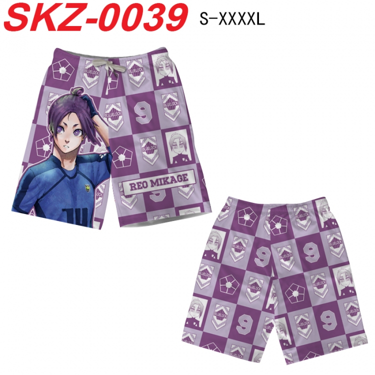 BLUE LOCK Anime full-color digital printed beach shorts from S to 4XL SKZ-0039