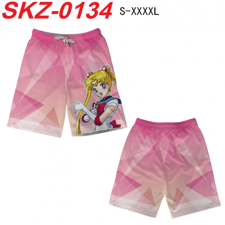 sailormoon Anime full-color digital printed beach shorts from S to 4XL SKZ-0134