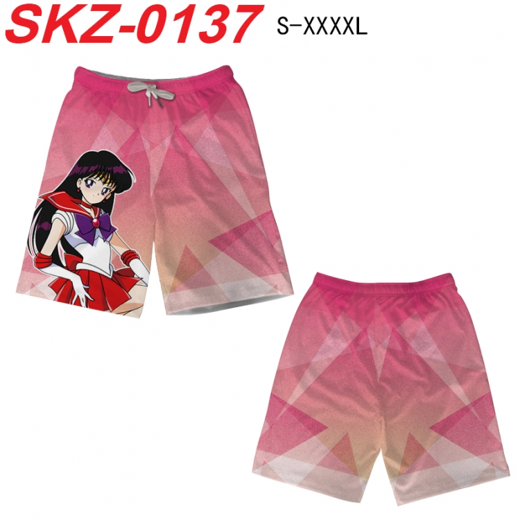 sailormoon Anime full-color digital printed beach shorts from S to 4XL SKZ-0137