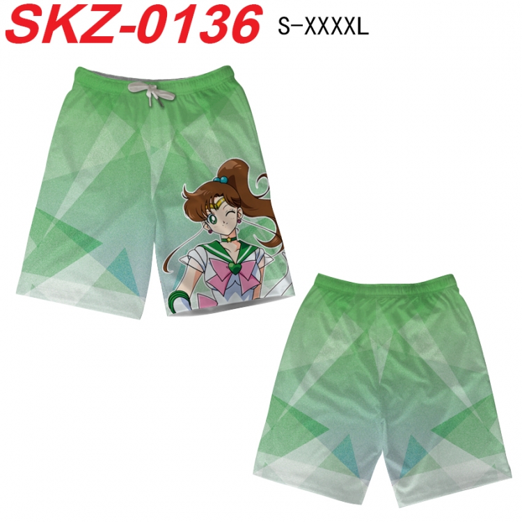 sailormoon Anime full-color digital printed beach shorts from S to 4XL SKZ-0136