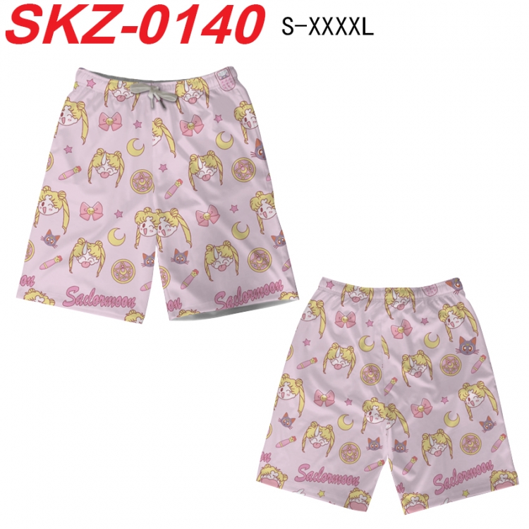 sailormoon Anime full-color digital printed beach shorts from S to 4XL SKZ-0140