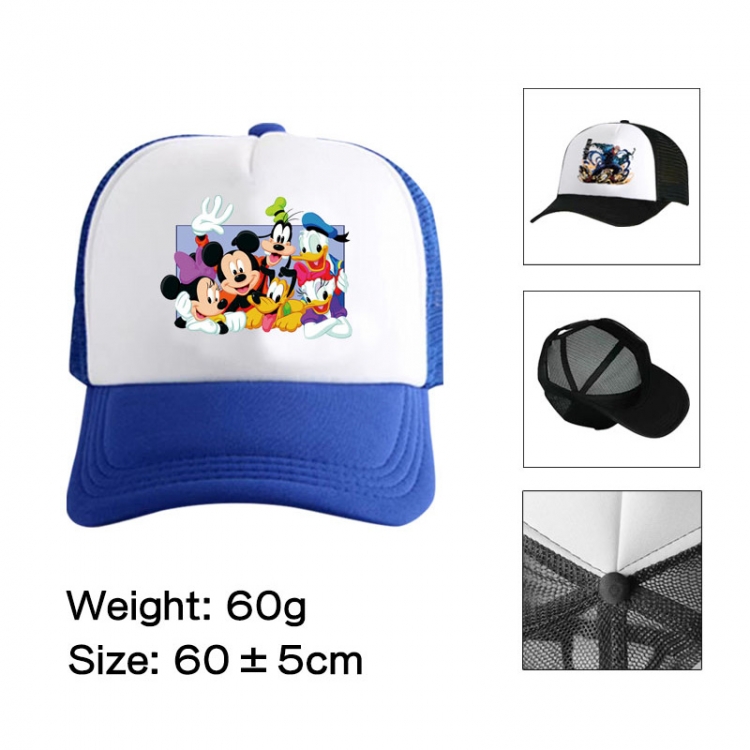 DISNEY Anime peripheral color printed mesh cap baseball cap size 60 ± 5cm