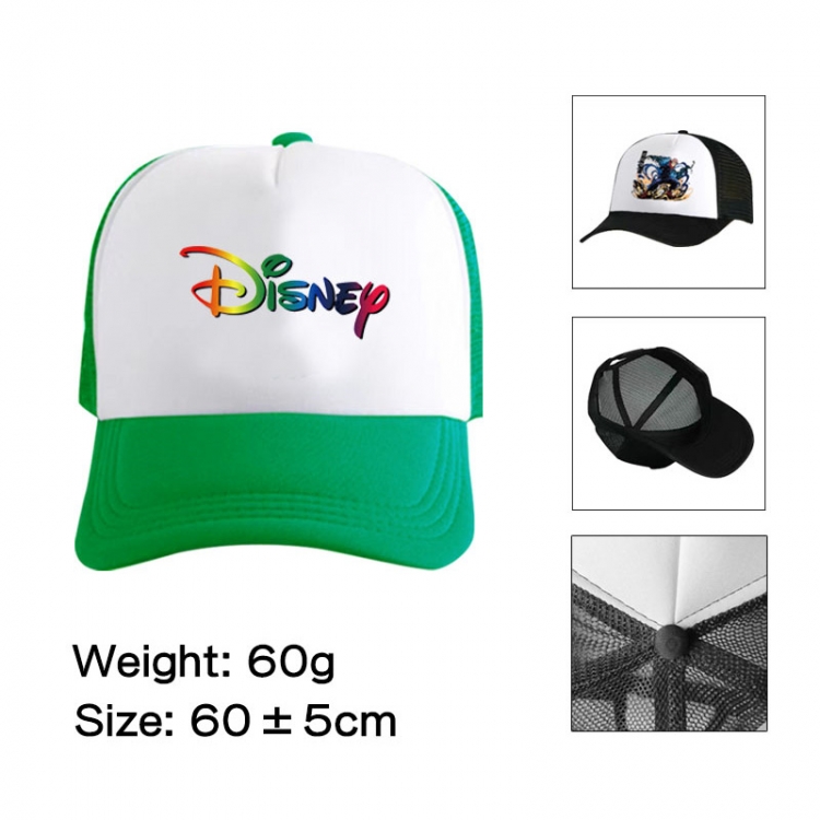 DISNEY Anime peripheral color printed mesh cap baseball cap size 60 ± 5cm