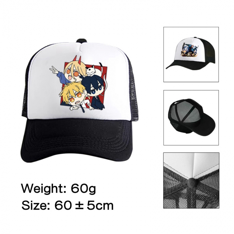 Chainsawman Anime peripheral color printed mesh cap baseball cap size 60 ± 5cm