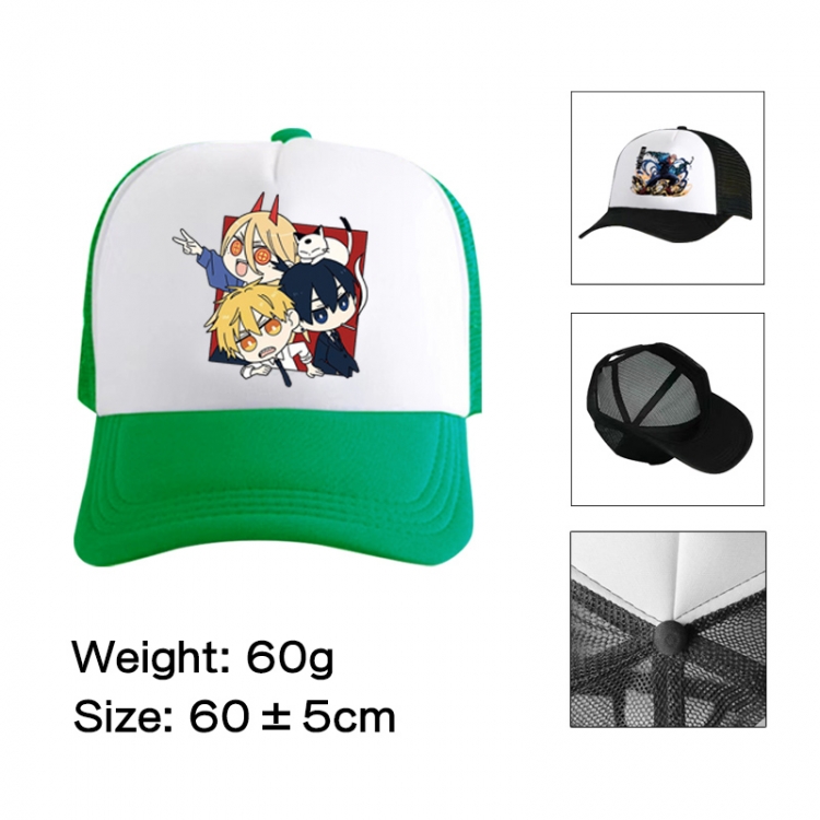 Chainsawman Anime peripheral color printed mesh cap baseball cap size 60 ± 5cm