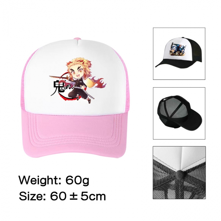 Demon Slayer Kimets Anime peripheral color printed mesh cap baseball cap size 60 ± 5cm