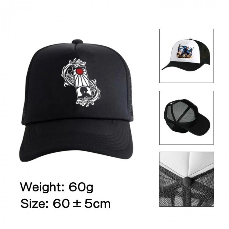 Demon Slayer Kimets Anime peripheral color printed mesh cap baseball cap size 60 ± 5cm