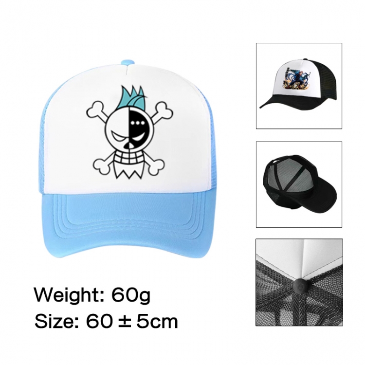 One Piece Anime peripheral color printed mesh cap baseball cap size 60 ± 5cm