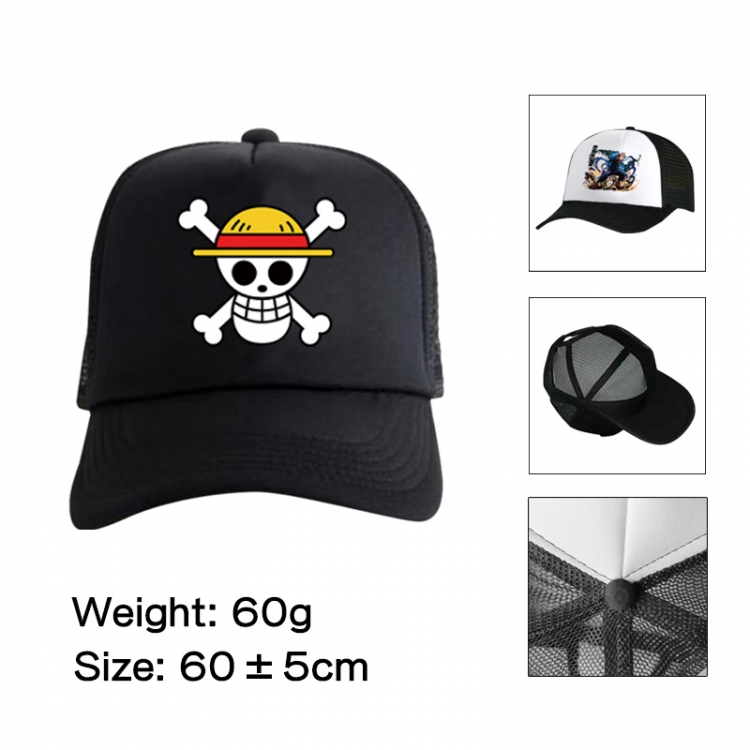 One Piece Anime peripheral color printed mesh cap baseball cap size 60 ± 5cm