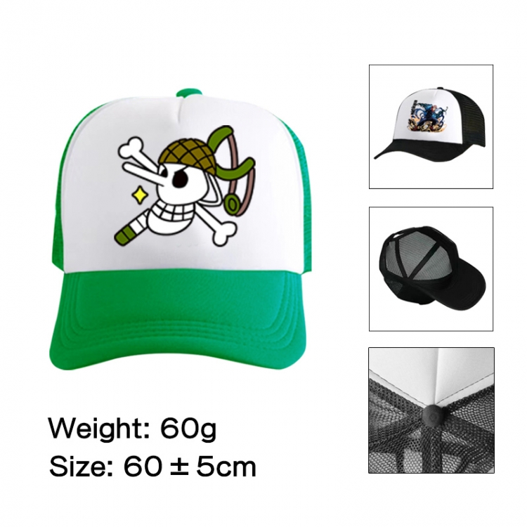 One Piece Anime peripheral color printed mesh cap baseball cap size 60 ± 5cm