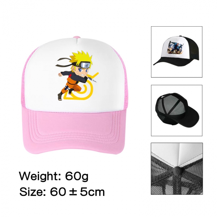 Naruto Anime peripheral color printed mesh cap baseball cap size 60 ± 5cm