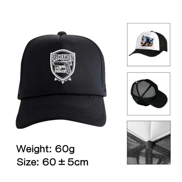 SPY×FAMILY Anime peripheral color printed mesh cap baseball cap size 60 ± 5cm