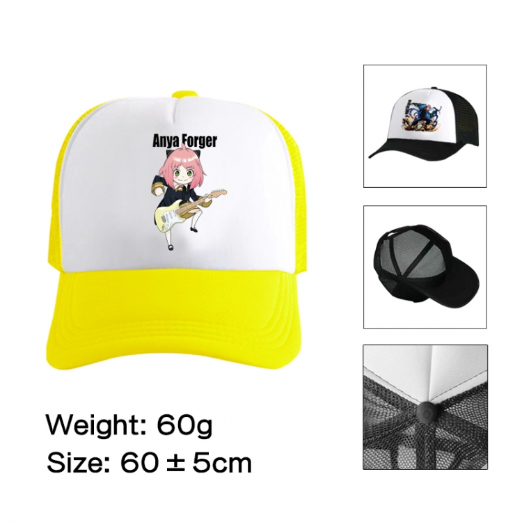 SPY×FAMILY Anime peripheral color printed mesh cap baseball cap size 60 ± 5cm