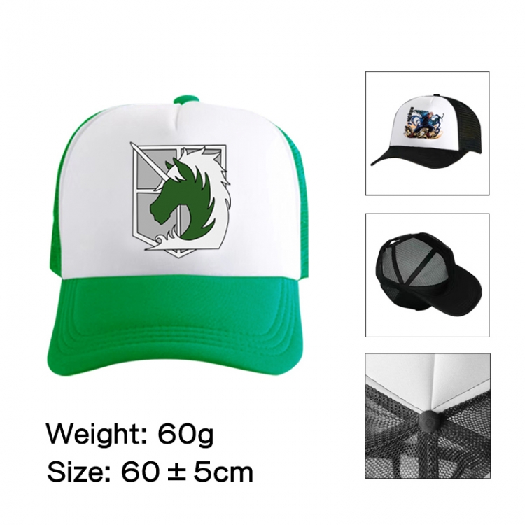 Shingeki no Kyojin Anime peripheral color printed mesh cap baseball cap size 60 ± 5cm