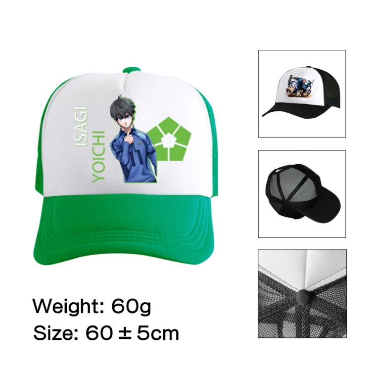 BLUE LOCK Anime peripheral color printed mesh cap baseball cap size 60 ± 5cm