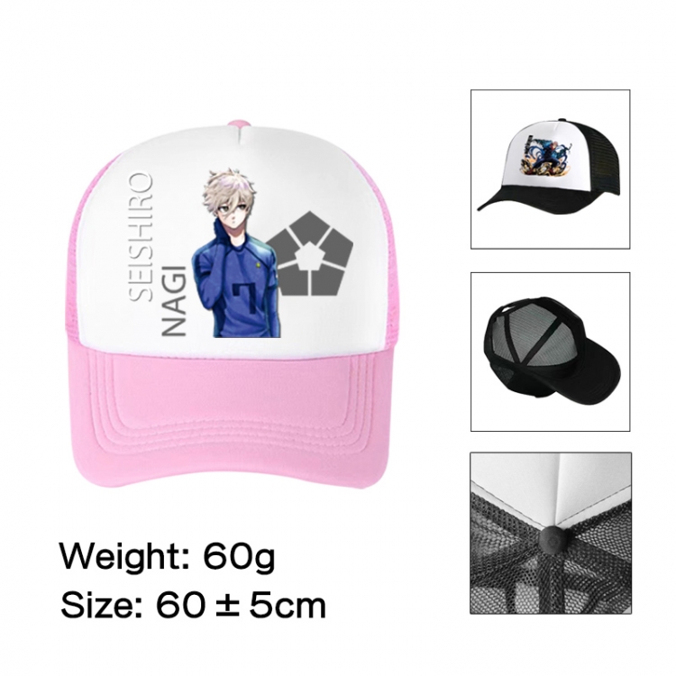 BLUE LOCK Anime peripheral color printed mesh cap baseball cap size 60 ± 5cm