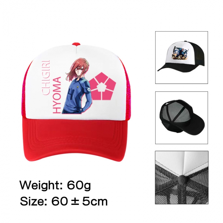 BLUE LOCK Anime peripheral color printed mesh cap baseball cap size 60 ± 5cm