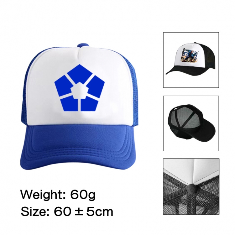 BLUE LOCK Anime peripheral color printed mesh cap baseball cap size 60 ± 5cm