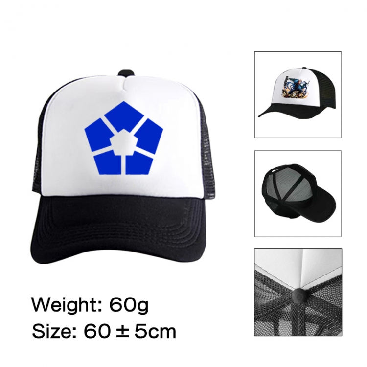 BLUE LOCK Anime peripheral color printed mesh cap baseball cap size 60 ± 5cm