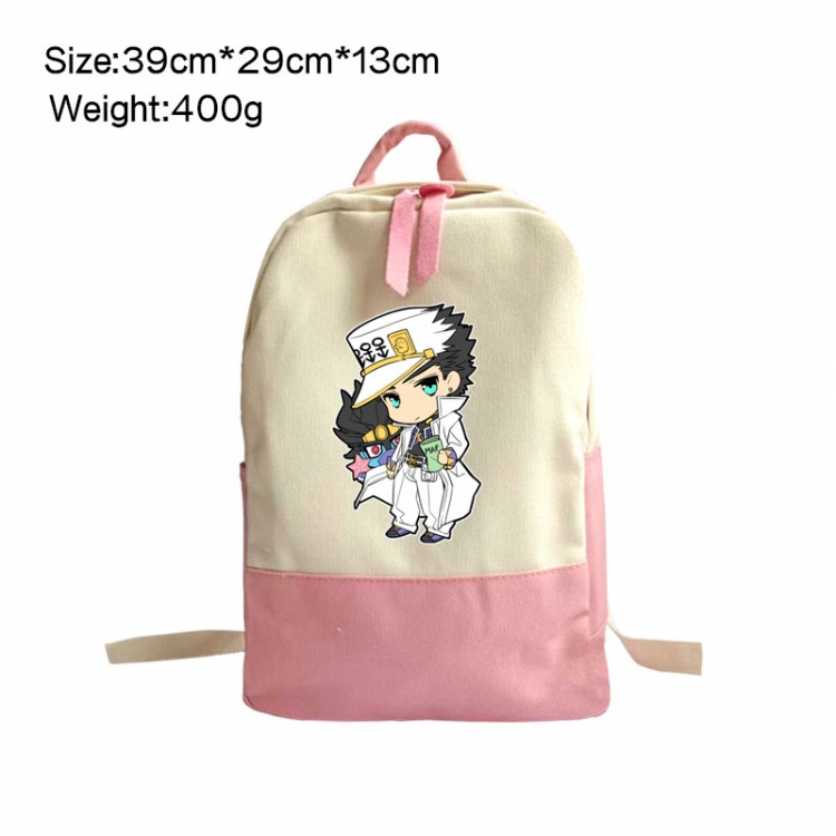 JoJos Bizarre Adventure Anime Surrounding Canvas Colorful Backpack 39x29x13cm