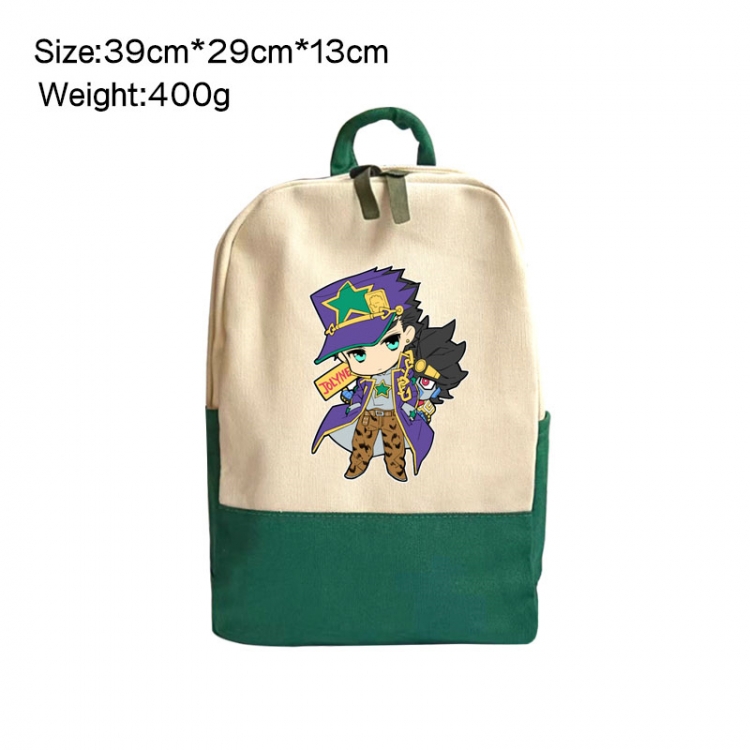 JoJos Bizarre Adventure Anime Surrounding Canvas Colorful Backpack 39x29x13cm