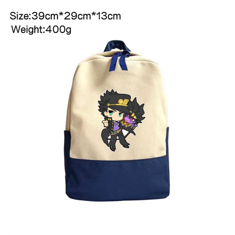 JoJos Bizarre Adventure Anime Surrounding Canvas Colorful Backpack 39x29x13cm