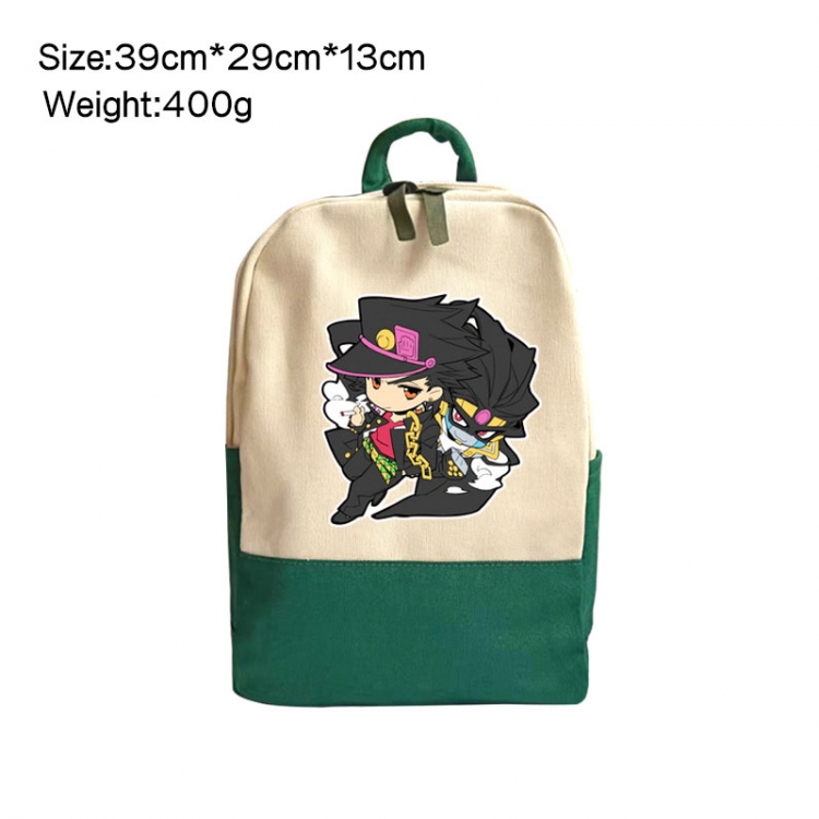 JoJos Bizarre Adventure Anime Surrounding Canvas Colorful Backpack 39x29x13cm