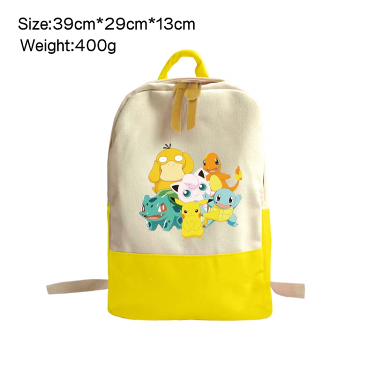Pokemon Anime Surrounding Canvas Colorful Backpack 39x29x13cm