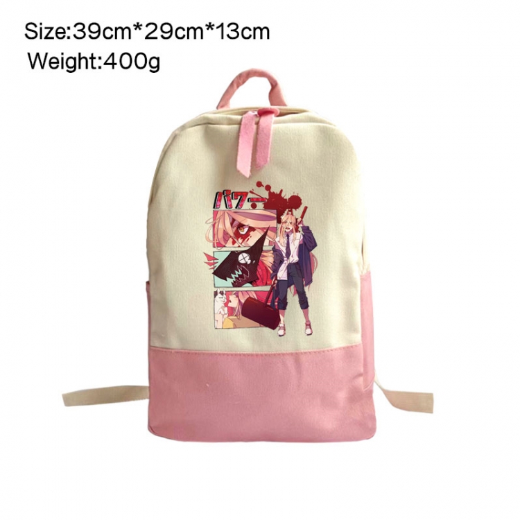 Chainsawman Anime Surrounding Canvas Colorful Backpack 39x29x13cm