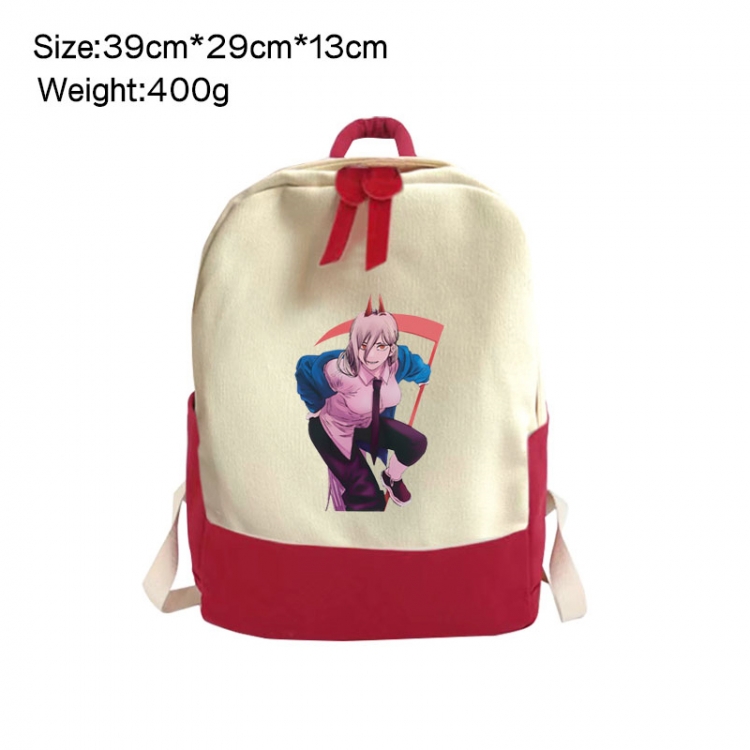 Chainsawman Anime Surrounding Canvas Colorful Backpack 39x29x13cm