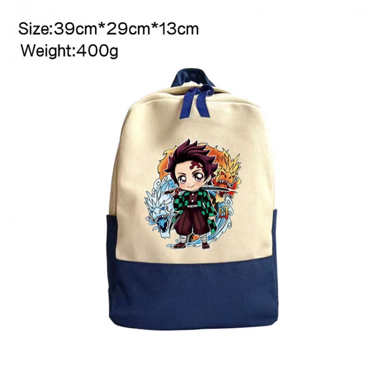 Demon Slayer Kimets Anime Surrounding Canvas Colorful Backpack 39x29x13cm