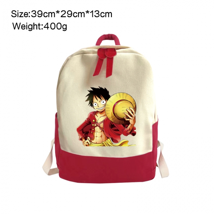 One Piece Anime Surrounding Canvas Colorful Backpack 39x29x13cm