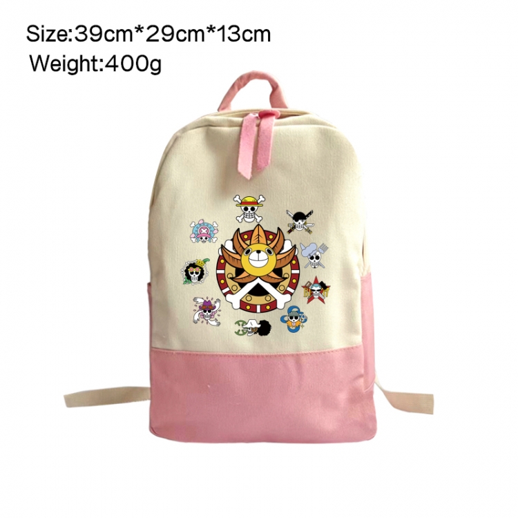 One Piece Anime Surrounding Canvas Colorful Backpack 39x29x13cm