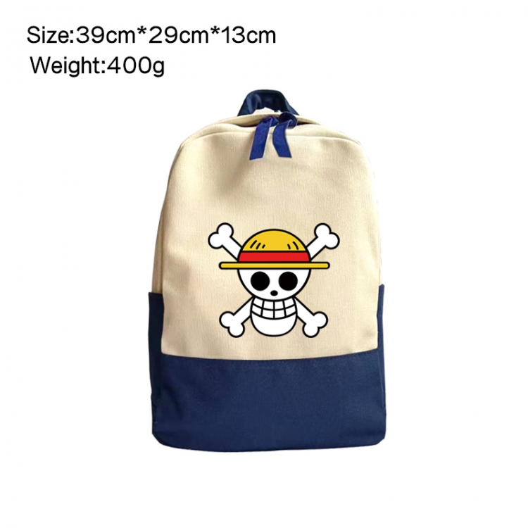 One Piece Anime Surrounding Canvas Colorful Backpack 39x29x13cm