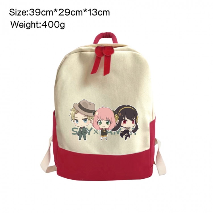 SPY×FAMILY Anime Surrounding Canvas Colorful Backpack 39x29x13cm