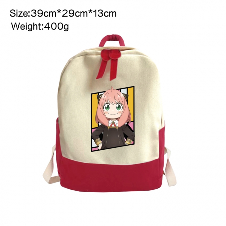 SPY×FAMILY Anime Surrounding Canvas Colorful Backpack 39x29x13cm