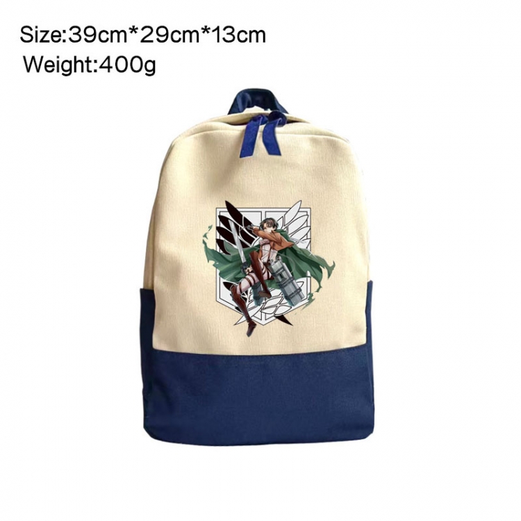 Shingeki no Kyojin Anime Surrounding Canvas Colorful Backpack 39x29x13cm