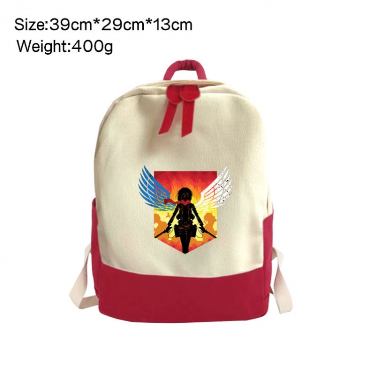 Shingeki no Kyojin Anime Surrounding Canvas Colorful Backpack 39x29x13cm