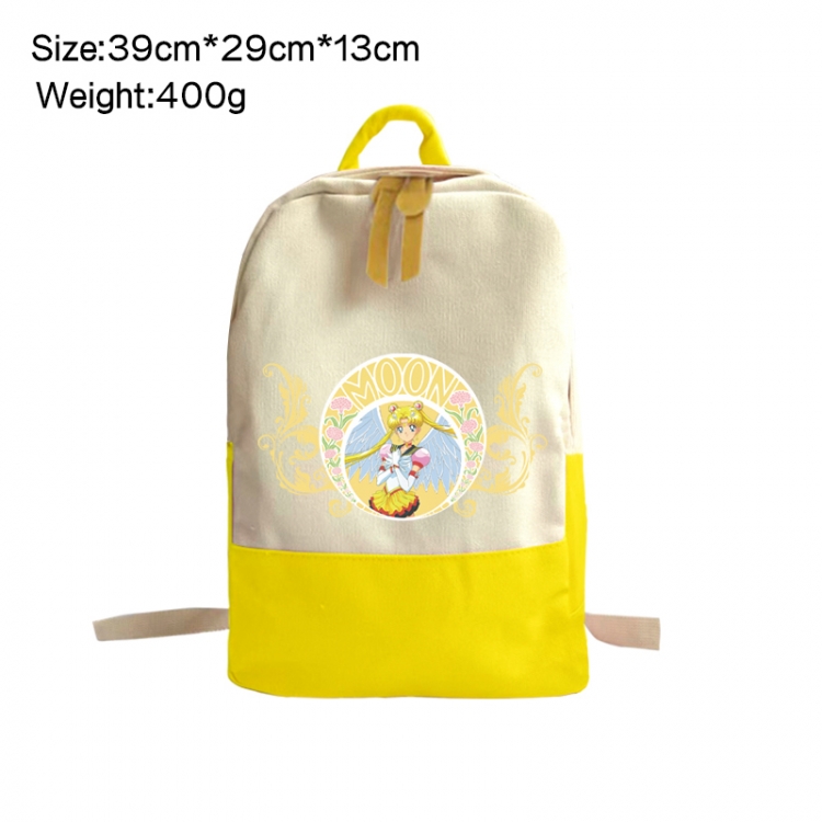 sailormoon Anime Surrounding Canvas Colorful Backpack 39x29x13cm