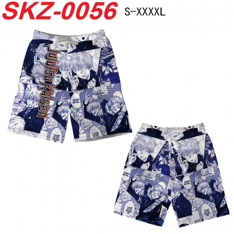 Jujutsu Kaisen Anime full-color digital printed beach shorts from S to 4XL SKZ-0056