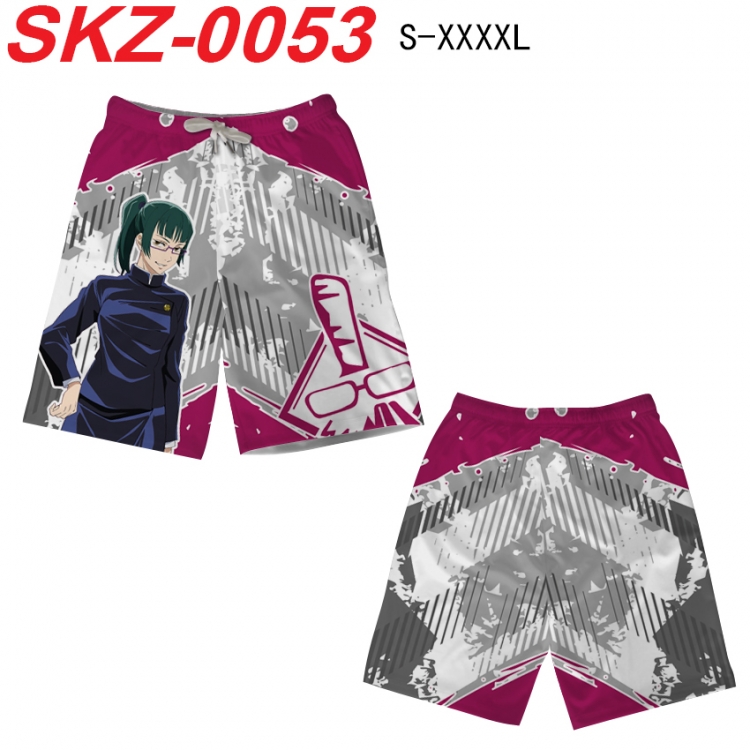 Jujutsu Kaisen Anime full-color digital printed beach shorts from S to 4XL SKZ-0053